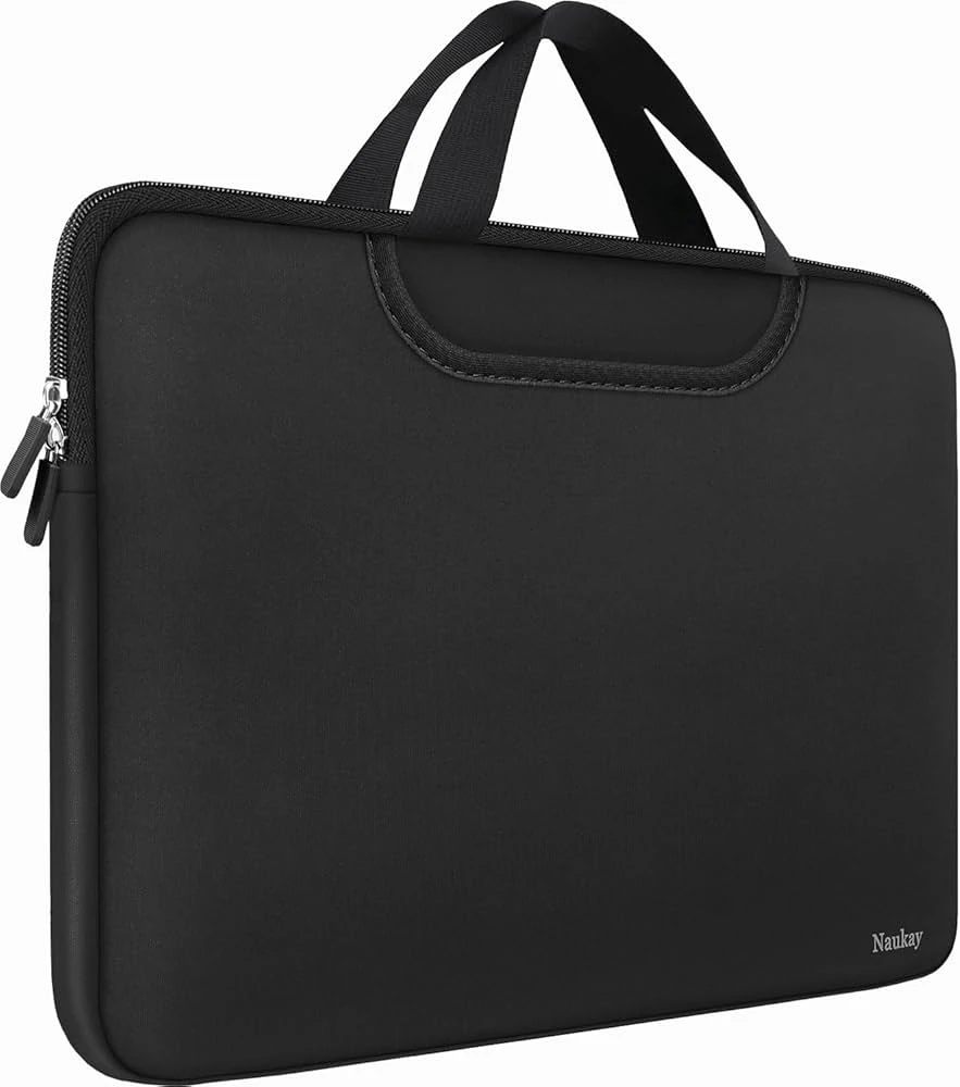 Laptop Sleeve / Carrying Case with Handles – Black | Lightweight & Protective